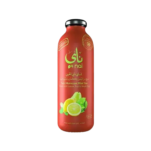 nai Nai - Moroccan Mint Tea- Infused With Lemon, Pear & Monk fruit- No Added Sugar-370ml. - الصورة 1