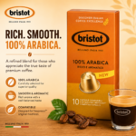 Bristot 100%  ARABICA -10 Capsules متوافق مع ماكينات نسبرسو