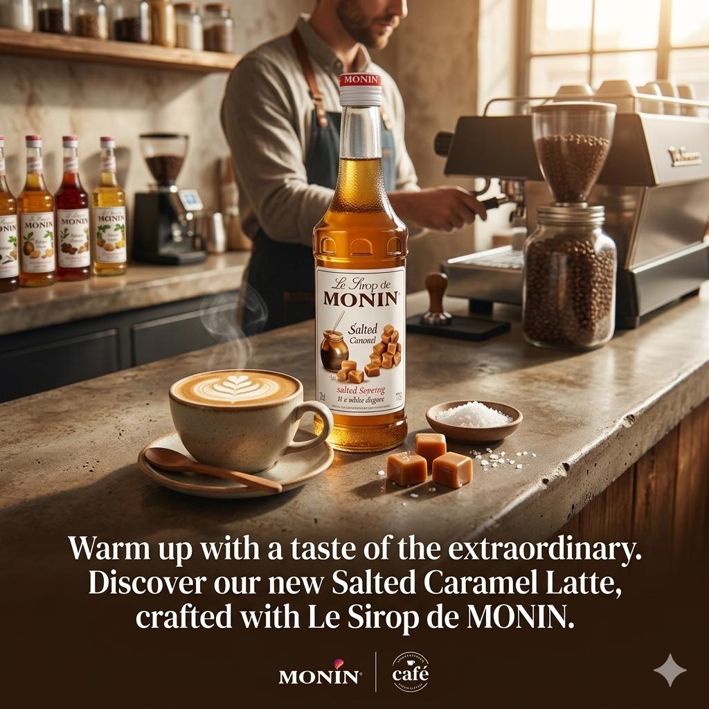Monin Salted Caramel Syrup - 250ml Monin Salted Caramel Syrup - 250ml - Image 1