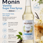 Monin Vanilla Sugar Free Syrup 250ml مونن فانيليا سيرب بدون سكر