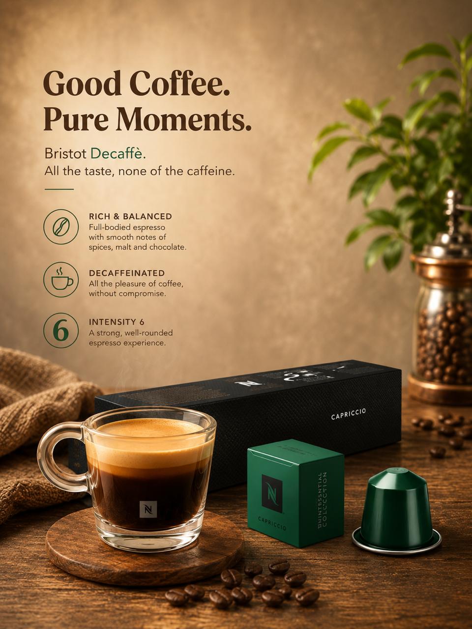 Nespresso Capriccio Original Espresso Capsules - Intensity 5 - 10 Capsules Nespresso Capriccio Original Espresso Capsules - Intensity 5 - 10 Capsules - الصورة 1